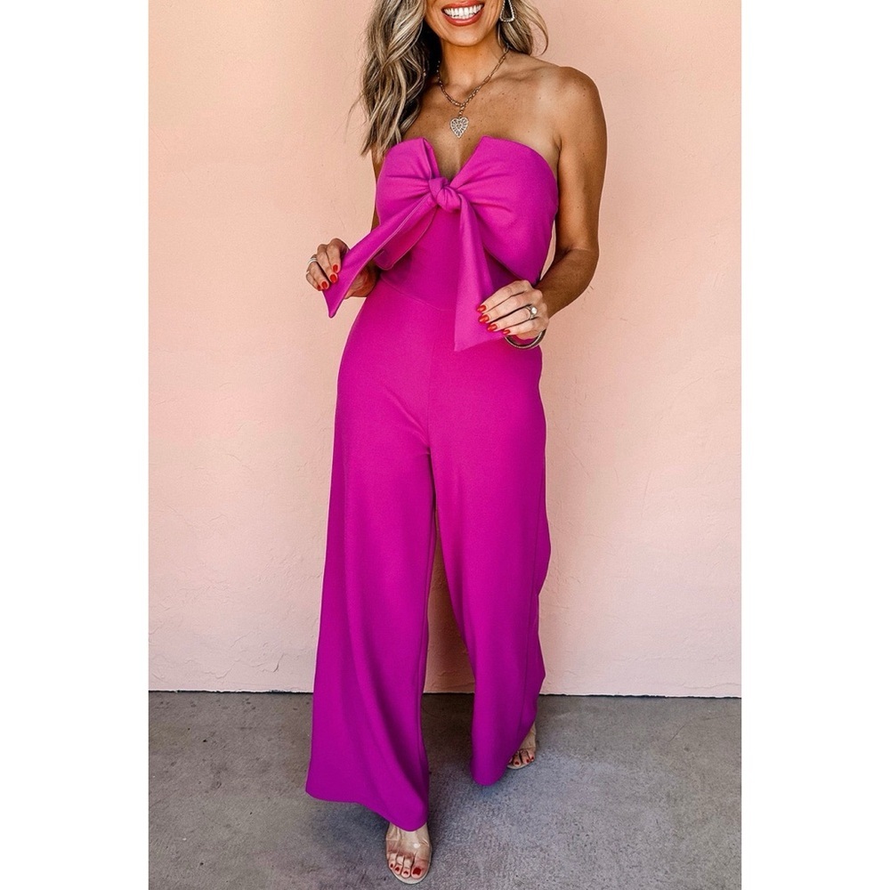 Bowknot Strapless Jumpsuit